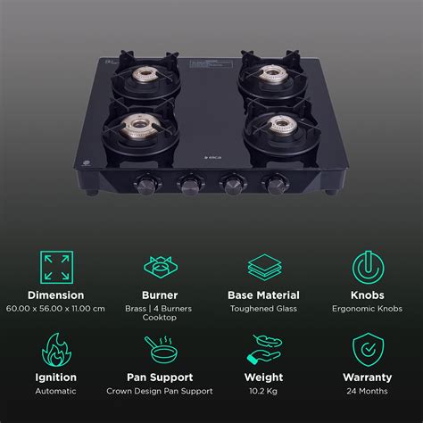 elica 4 burner gas stove manual